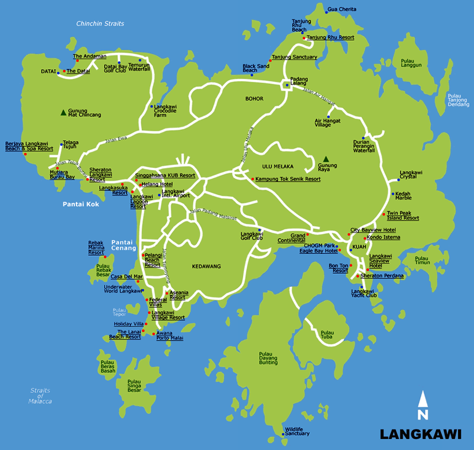 kaart van Langkawi